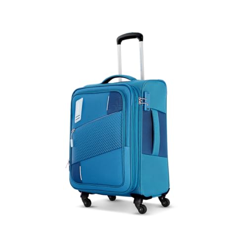 Image of American Tourister Spruce Spinner 59cm Cobalt Blue Polyester Softside Luggage with TSA Lock (Trolley /Suitcase)