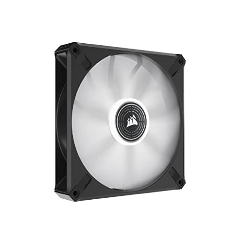 Corsair ML140 LED ELITE, 140mm PWM-Lüfter mit LEDs (CORSAIR AirGuide-Technologie, Magnetschwebelager, Bis zu 1.600 U/min, acht helle LEDs, Geräuscharm, Hoher Luftstrom) Einzelpackung - Weiß