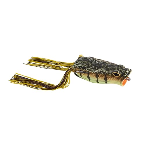 Berkley Swamp Lord Popping Hollow Body Frog Fishing Lure Chartreuse Perch 61mm Soft Body for Improved Hook-Up Ratio Sealed to Prevent Water Intrusion Equipped with Sharp Fusion19 Hooks
