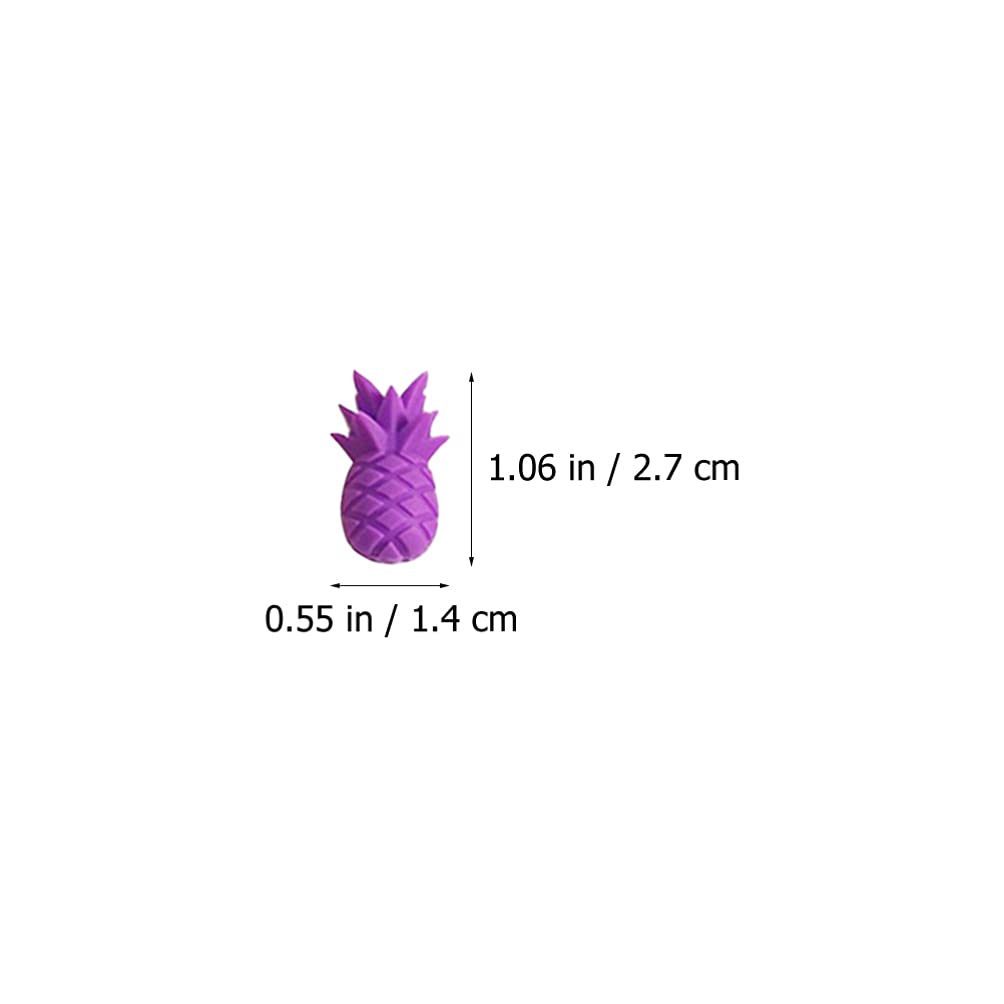 Cabilock Wine Glass Markers Silicone Drink Markers Pineapple Wine Glass Charms Anti Slip Wine Pendant Reusable Wine Glass Identifier for Bar Party Martinis Cocktail 12Pcs Marker
