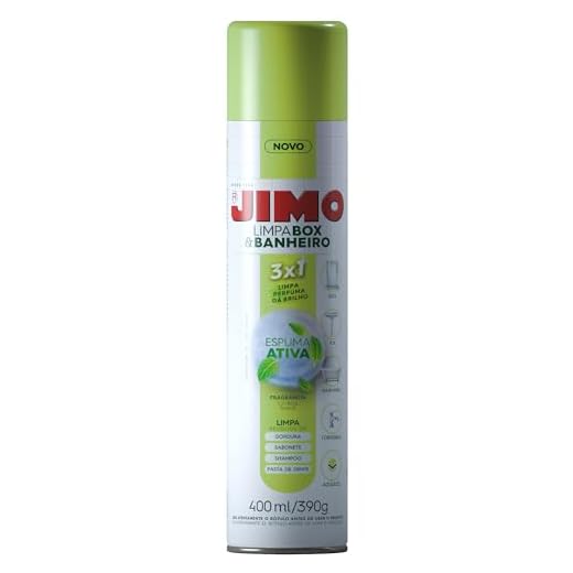 JIMO Limpa Box & Banheiro Limpa Perfuma Dá Brilho Espuma Ativa Aerossol 400ml
