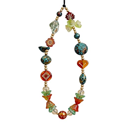 Image of Cute Beaded Camera Wrist Strap for Phone, Digital Camera Charm Lanyard, Pearl Beaded Chain for Bag Keychain Gift