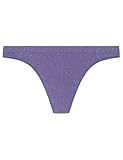 Women'secret Seamless Shiny Collection Tanga sans Coutures Brillantes, Blue Horizon, S Women's