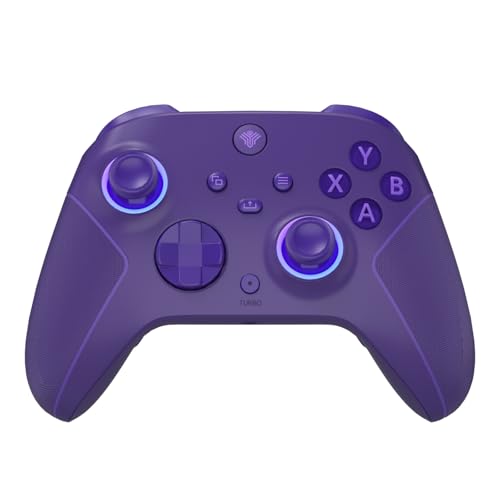 Image of Wireless 2.4GHz Controller for Xbox One Controller with 7 Colors RGB Light,Compatible With Xbox Series S|X Consoles,Steam,PC,with 1000mAh Battery /Hall Effect Sticks /Turbo /Programmable /3.5mm Audio Jack(Purple)