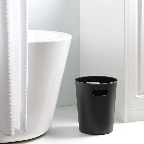 Caneca plástica 2.64 galones con asas recortadas negra miniatura 5