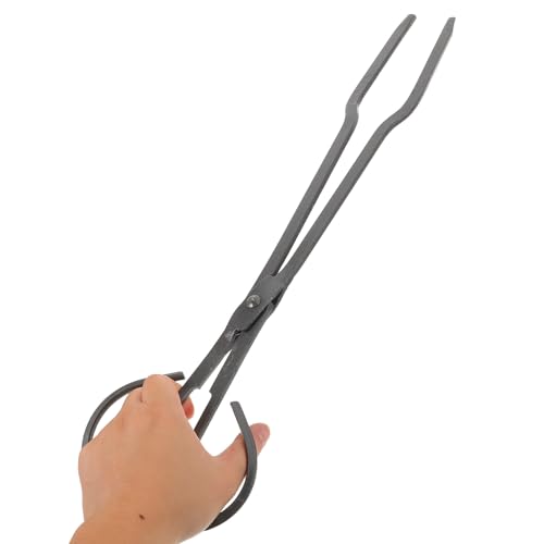 Pinzas para leña de chimenea largas anticaídas para manipular troncos 5
