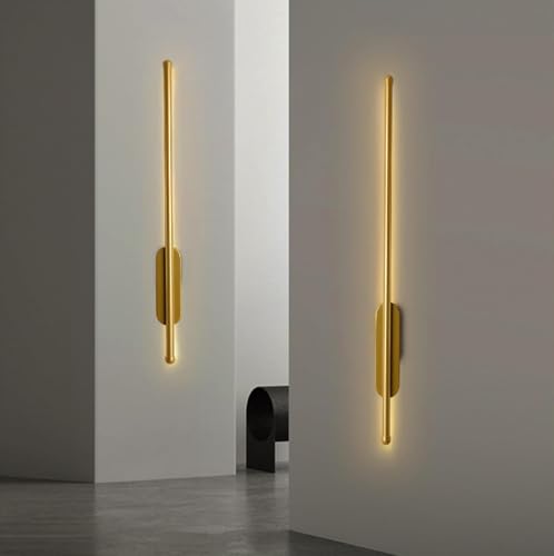 Image of Groeien Pack of 2 | Modern 3 Color LED Wall Sconce Luxe Baton Wall Light for Bedroom Living Room Corridor Lighting Fixtures Wall Mount(Warm+Natural+Coolwhite)(Luxe Baton, 2)