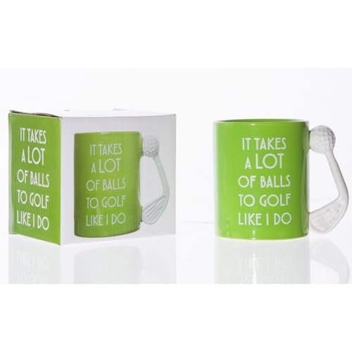 Boxer Gifts Funny Golf Gift Mug - It Takes A Lot Of Balls - Novelty Joke Golf Gifts For Men & Women - Fun Secret Santa Gift For Golfers On Christmas, Father's Day & Birthday