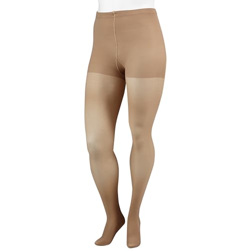 Image of Juzo Soft 2001 Pantyhose 20-30 mmHg Closed Toe Compression Hose for Men & Women, Regular