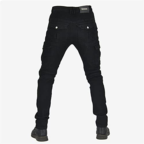 SHUOJIA Uomo Pantaloni da Moto Biker Jeans