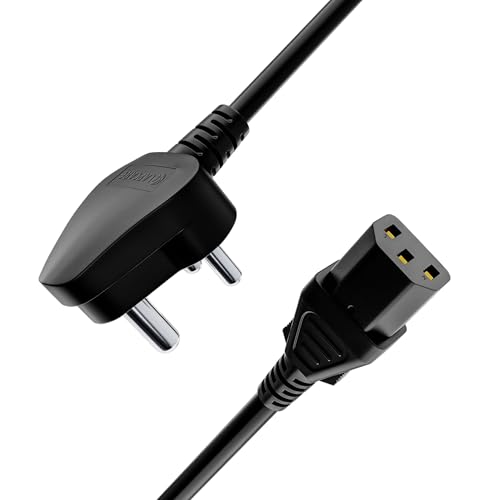 Image of Portronics Konnect G4 350W Desktop Power Cable, 3 Pin Type Connector, 350W Max Load Capacity, 1.2M Length(Black)