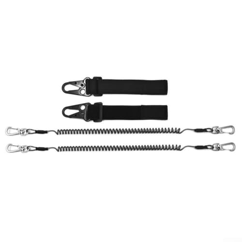 Simplifique su sistema de soporte para caña de pescar para actividades al aire libre disponible ahora (2 correas para cañas+2 cuerdas)
