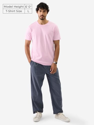 Image of The Souled Store Supima: Men and Boys Short Sleeves Round Neck Solid Premium Basic Casual Lightweight Easy to Style Everyday Streetwear Trendy Supima T-Shirt