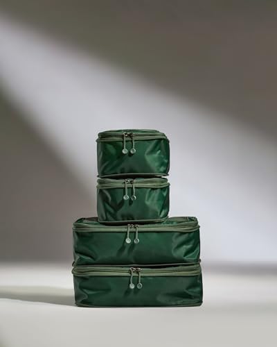 ANTLER - Compression Packing Cubes, Set of 4 Essential Packing Cubes for Suitcases and Backpacks - Holiday, Travel & Accessories Organiser, Easy Clothes and Shoe Storage Green - Image 3