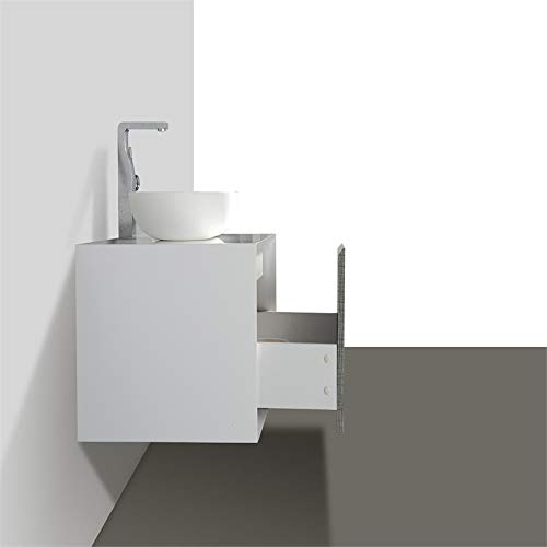 Eviva Floating Vanity For Bathroom Santa Monica 36 X 22 Inch Ash Wall Mount Bathroom Vanity With White Porcelain Vessel Sink Modern Transitional Bath Vanities 36 Inch Vanity With Sink And Countertop #TOP4