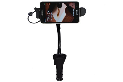 PUREX Technology All-in-one FM-Transmitter, Charger, Speakerphone, carmount for Smartphone with 5-Pin Micro USB Dock - DLX-28S5 - Thumbnail 3