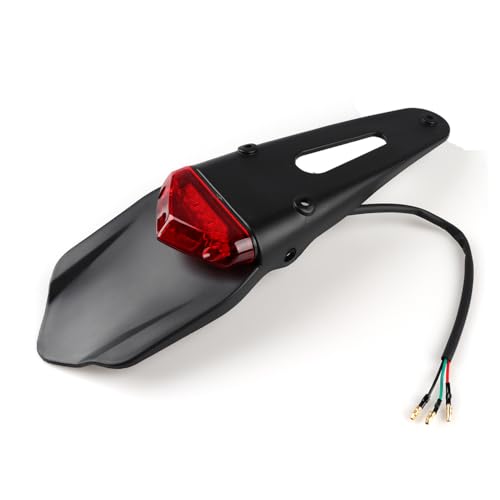 Rear Mudguard LED Brake Tail Light Turn Signals Running Lamps License Plate Light With 3 Wires for Custom Off-road Cross Dirt Bike Enduro Yamaha Suzuki Kawasaki Honda CRF