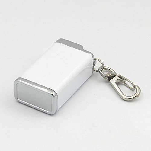 Collic Asbak, aluminiumlegering, asbak met deksel, hefknop om te openen, goede afdichting, waterdicht en duurzaam, om te dragen, 5,6 cm, wit