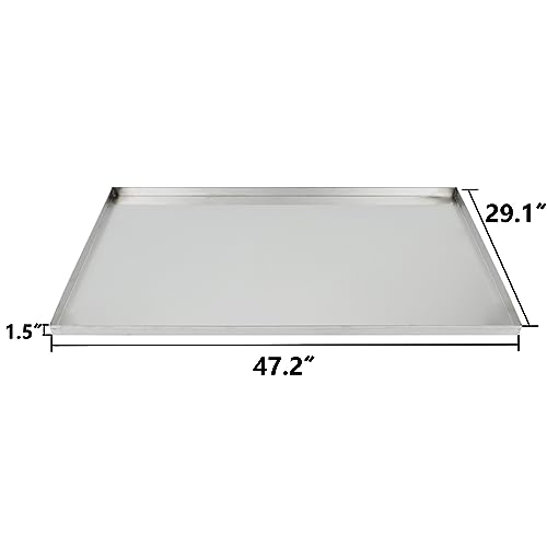 Confote Stainless Steel Replacement Tray for Dog Crate, 47.2″x29.1″ Pet Cage Floor Pan Chew-Proof & Crack-Proof Confote Stainless Steel Replacement Tray for Dog Crate, 47.2″x29.1″ Pet Cage Floor Pan Chew-Proof & Crack-Proof