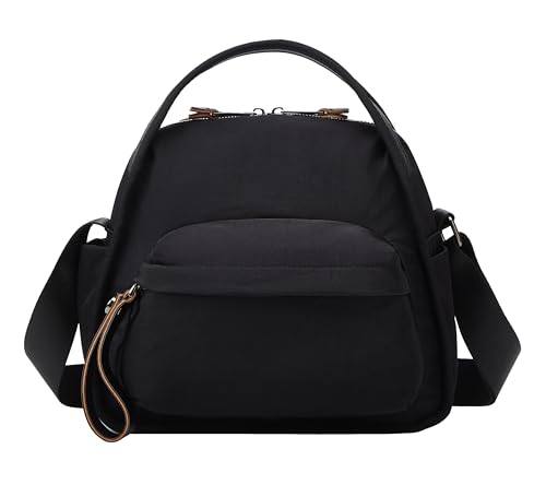 Nylon Crossbody Bags for Women Casual Top Handle Satchels Underarm Shoulder Hobo Purse Small Tote Bag Commute Clutch Purse