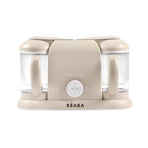 BEABA Babycook Duo 4 in 1 Baby Food Maker, Baby Food Processor, Baby Food Blender Baby Food Steamer, Make Fresh Healthy Baby Food at Home, 9.1 Cup Capacity, Makes 54 Servings in 20 Mins, Oat