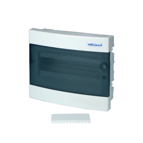 REV Ritter 0515504555 - Caja de distribución con tapa (1 fila), color blanco y transparente