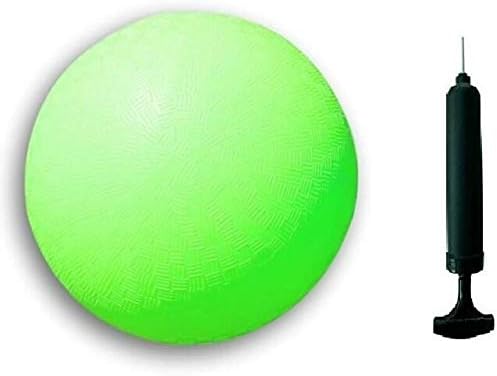 Toys+ Pelotas de patio de 8.5 pulgadas rojas, azules, verdes, amarillas y arcoíris! (1 bola, verde+bomba)