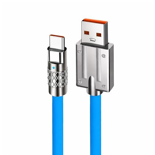 Image of Umake USB-A to Type-C Cable, 100W Fast Charging, 480Mbps Data Sync, Silicone Strong Build, Metal Connector, Compatible with Samsung Galaxy S24 /S23 & USB-C Devices (1 meter)