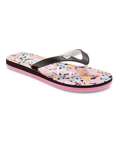 Roxy Girls Rg Tahiti Sandal, Black/Candy Pink 233, 1 Big Kid4