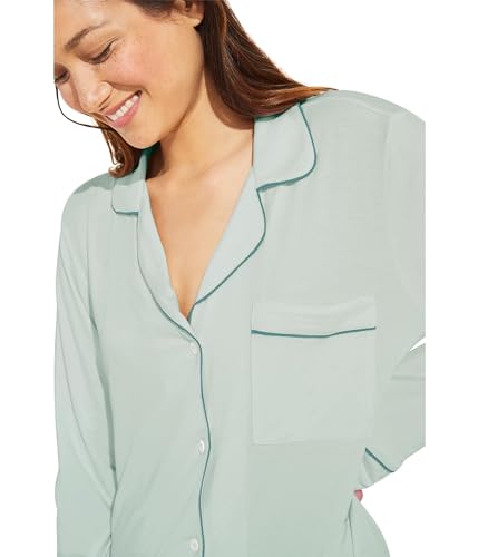 Image of Eberjey Womens Gisele TENCEL Modal Sleepshirt Surf Spray /Agave X-Large
