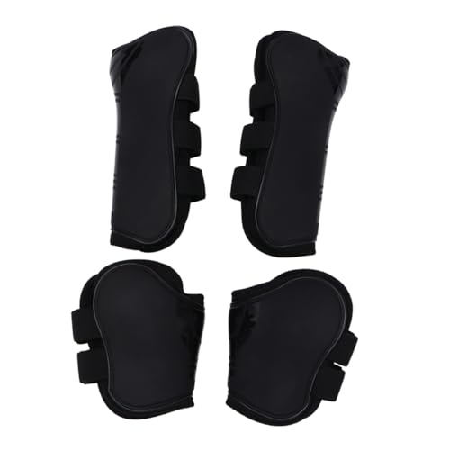 Guêtres de cheval Yardwe XL noires idéales pour les entraînements intensifs de CSO