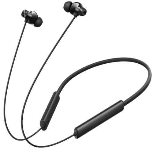 Image of Real Me Neckband 3 Neoo in Ear Bluetooth with 14.4 Mm Dynamic Bass Boost Driver,Upto 32 Hours Playback,Fast Charge,Ai Enc,45Ms Low Latency,Ip55 Dust&Water Resistannt for Apple & Android (Black)