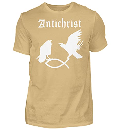 T-shirt Antichrist beige pour homme, le look idéal pour vos sorties urbaines décontractées