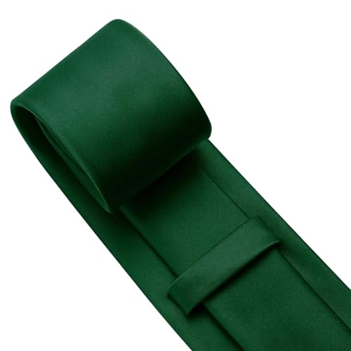 Image of KOOELLE Men's Ties Solid Pure Color Plain Neckties Formal Black Ties For Men