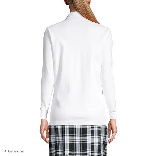 Image of Lands' End School Uniform Kids Long Sleeve Interlock Polo Shirt