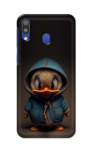 Image of PRINTFIDAA Printed Hard Back Cover Case for Samsung Galaxy M20 Back Cover (Animated Duck) -112
