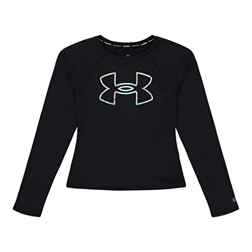 Under Armour Girls' Core Rashguard, Long Sleeve Top, Logo Design, UPF 50