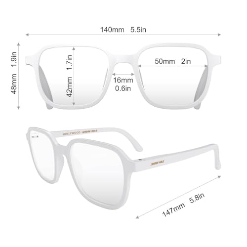 Image of LONDON MOLE Hollywood thin lightweight reading glasses | Sleek square frame | Contemporary minimal style | Men and women