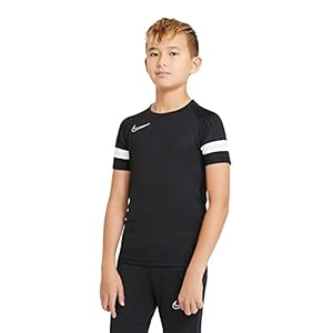 Nike DF Acd21, T-Shirt Les Enfants, Black/White/White/White, XS