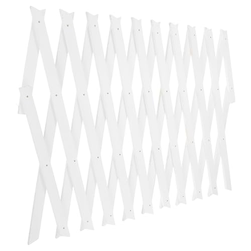 BESTonZON Panel de Madera Ajustable para Jardín Celosía Decorativa para Plantas Trepadoras Valla Extensible para Exteriores Soporte Mural para Balcón y Terraza Acabado Sofisticado