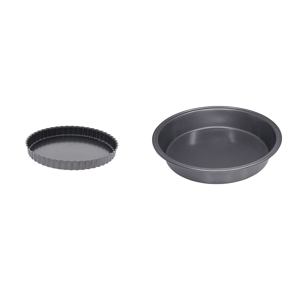 Moule à manque rond uni 28cm et moule tarte cannelée de Buyer cuisson homogène