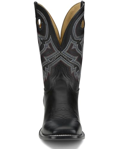 Tony Lama Men's Lars Western Boot Broad Square Toe - RN3517 8 1/2 D(M) US Black4