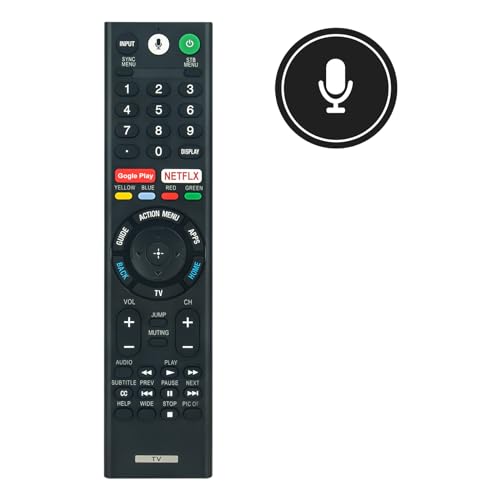 VINABTY Nuevo Mando a Distancia de Repuesto para SONY RMF-TX300U RMFTX300U FW43XD80XX FW49XD80XX FW55XD85XX FW65XD85XX FW65XE8501 FW75XD85XX FW85XD85XX KD-49XE8096 KD-55XE8096 KD55XF7596 RemoteControl