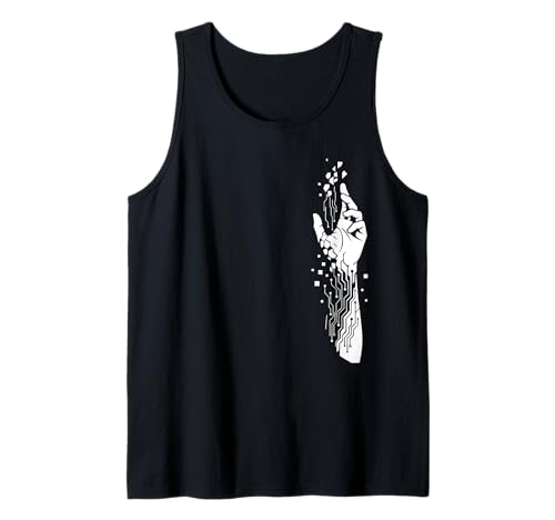 Cyber Arm Futuristic Hand Vaporwave Urban Techwear Aesthetic Tank Top