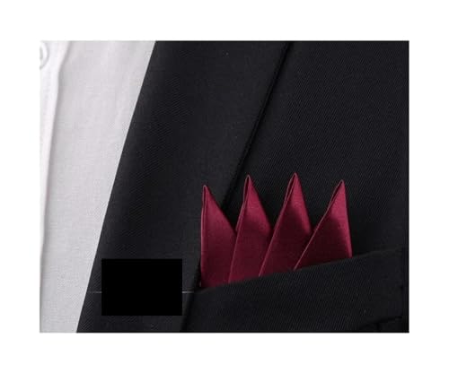 Pañuelos de seda cuadrados y predoblados para traje de hombre en colores caramelo pack de 5
