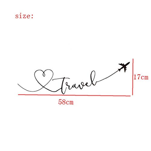 1pc adesivi murali di viaggio a tema citare le
