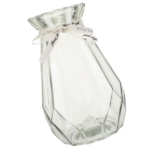 Jarrón de cristal transparente minimalista para flores y cultivo hidropónico 2