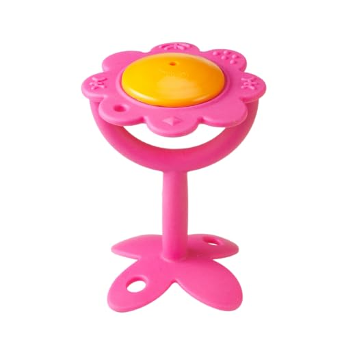 Image of Innobaby Original Teethin' Smart EZ Grip Flower Teether Rattle and Sensory Toy for Babies and Toddlers. BPA Free Teether