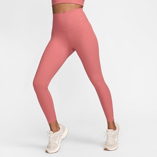 Nike Zenvy Rib HF1443-634 Canyon Pink/Black Women's Gentle-Support High-Waisted 7/8 Leggings Small4