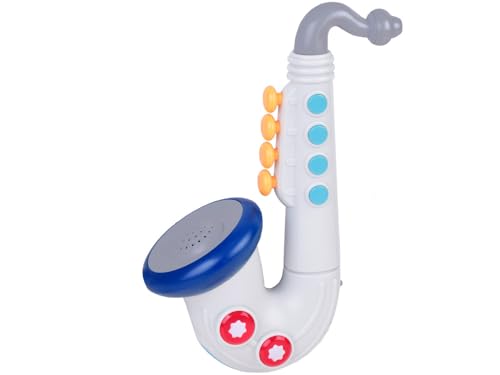 Image of Mini Explorer Kids Saxophone Musical Toy Instrument | Realistic Play Saxophone with Metallic Finish | Early Learning Music Toy for Toddlers & Kids Ages 3+ | Safe & Lightweight | Birthday Gift
